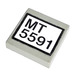 LEGO Light Gray Tile 2 x 2 with &#039;MT 5591&#039; Sticker with Groove (3068)