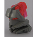 LEGO Light Gray Toa Head with Transparent Dark Pink Toa Eyes/Brain Stalk