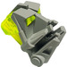 LEGO Light Gray Toa Head with Transparent Neon Green Toa Eyes/Brain Stalk