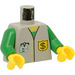 LEGO Light Gray Town Torso with Dollar Sign, Badge and Yellow Buttons (973)