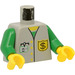 LEGO Lichtgrijs Town Torso met Dollar Sign, Kenteken en Geel Knoppen (973 / 73403)