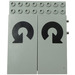 LEGO Lichtgrijs Trein 12V Remote Control 8 x 10 met Turning Arrows Patroon