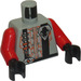 LEGO Light Gray UFO Torso with Silver Circuitry and Black Lines with Red Arms and Black Hands (973)