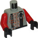 LEGO Light Gray UFO Torso with Silver Circuitry and Black Lines with Red Arms and Black Hands (973 / 73403)