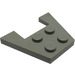 LEGO Gris clair Coin assiette 3 x 4 sans encoches pour tenons (4859)