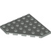 LEGO Light Gray Wedge Plate 6 x 6 Corner (6106)