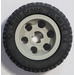 LEGO Light Gray Wheel 12 x 20 with Technic Axle Hole and 6 Pegholes with Tire 30.4 x 14
