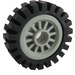 LEGO Ljusgrå Wheel Centre Spoked Small with Narrow Tire 24 x 7 with Ridges Inside