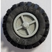 레고 라이트 그레이 Wheel Centre Wide with Stub Axles with Tire 21mm D. x 12mm - Offset Tread Small Wide with Slightly Bevelled Edge and no Band