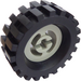 LEGO Vaaleanharmaa Wheel Hub 8 x 17.5 with Axlehole with Tire 30 x 10.5 with Ridges Inside