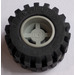 레고 라이트 그레이 Wheel Rim Wide Ø11 x 12 with Notched Hole with Tire 21mm D. x 12mm - Offset Tread Small Wide with Bevelled Tread Edge