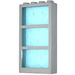LEGO Light Gray Window 1 x 4 x 6 Frame with Transparent Light Blue Glass