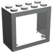 LEGO Hellgrau Fenster 2 x 4 x 3 mit abgerundeten Löchern (4132)