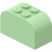 LEGO Light Green Slope Brick 2 x 4 x 2 Curved (4744)