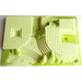 LEGO Light Lime Baseplate 32 x 48 Raised Palace (44510)