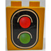 LEGO Light Orange Duplo Brick 1 x 2 x 2 with Traffic Light without Bottom Tube (4066)