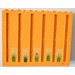 LEGO Helles Orange Partition Mauer mit Gras Aufkleber (6860)