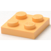 LEGO Orange clair assiette 2 x 2 (3022)