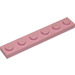 LEGO Lys rosa Plate 1 x 6 (3666)