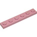 LEGO Hell-Pink Platte 1 x 6 (3666)