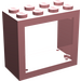 LEGO Hell-Pink Fenster 2 x 4 x 3 mit abgerundeten Löchern (4132)