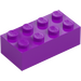 레고 라이트 퍼플 벽돌 2 x 4 (3001 / 72841)