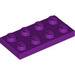 LEGO Violet clair assiette 2 x 4 (3020)