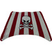 LEGO Light Stone Gray Sail 18 x 28 Bottom with Red Stripes and Skull and Crossbones (64994)