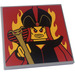 LEGO Light Stone Gray Tile 4 x 4 with Jafar, Flames Sticker (1751)