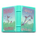 LEGO Turquoise clair Book 2 x 3 avec Dolphin  Autocollant (33009)