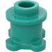 LEGO Turquoise Clair Brique 1 x 1 x 0.7 Rond avec Fleur Base (33286)