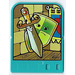 LEGO Turquoise clair Explore Story Builder Crazy Castle Story Card avec Épée et Bouclier Modèle (43997)
