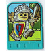 LEGO Light Turquoise Explore Story Builer Crazy Castle Story Card with Knight with sword and shield pattern (43998)