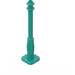 LEGO Light Turquoise Lamp Post 2 x 2 x 7 with 6 Base Grooves (2039)