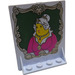 LEGO Lichtviolet Deur 2 x 8 x 6 Revolving met Shelf Supports met Lady met Purple Robe in Kader (40249)