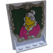 LEGO Lys violet Dør 2 x 8 x 6 Revolving med Shelf Supports med Lady med Lilla Robe i Ramme (40249 / 40485)