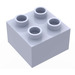 LEGO Lichtviolet Duplo Steen 2 x 2 (3437 / 89461)