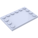 LEGO Lichtviolet Tegel 4 x 6 met Studs Aan 3 Edges (6180)