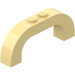 LEGO Light Yellow Arch 1 x 6 x 2 with Curved Top (6183 / 24434)