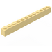 LEGO Light Yellow Brick 1 x 12 (6112)