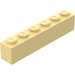 LEGO Light Yellow Brick 1 x 6 (3009)