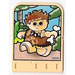 LEGO Light Yellow Explore Story Builder Meet the Dinosaur story card with caveman boy with bone pattern (44010)