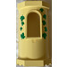 LEGO Lichtgeel Paneel 6 x 8 x 12 Tower met Venster met Shiny Groen Bladeren Sticker (33213)