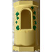 LEGO Light Yellow Panel 6 x 8 x 12 Tower with Window with Shiny Green Leaves Sticker (33213)