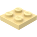 LEGO Licht geel Plaat 2 x 2 (3022)