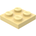 LEGO Lichtgeel Plaat 2 x 2 (3022 / 94148)