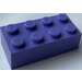 LEGO Lila Backstein Magnet - 2 x 4 (30160)