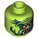 LEGO Lime Alien Avenger Head (Safety Stud) (3626 / 11486)