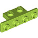 LEGO Lime Beslag 1 x 2 - 1 x 4 med afrundede hjørner (2436 / 10201)