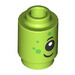 LEGO Lime Brick 1 x 1 Round with Alien Face with Open Stud (3062)